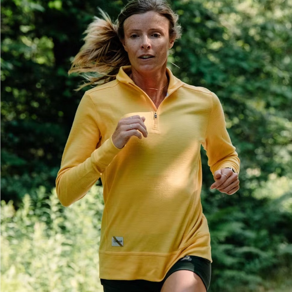 Tracksmith Downeaster Quarter Zip - Green